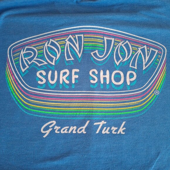 T Shirt Surfing Ron Jon Surf Shop Grand Turk Island Adult Size M/L Medium Large - Picture 1 of 9